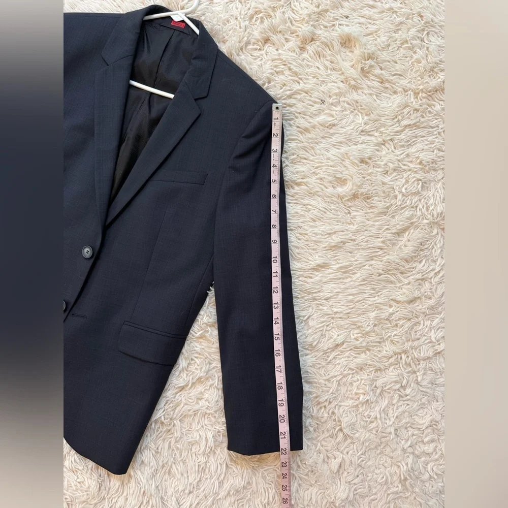 HUGO Boss Aeron Hamen1 Wool Suit Navy Two Button Blazer Pants 36S 46C